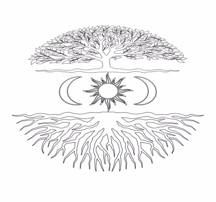 Nature vinyl carpet tree root network - TenStickers
