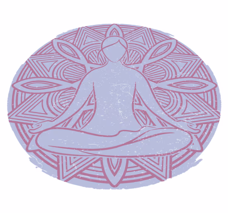 Nature vinyl carpet meditative figure mandala - TenStickers
