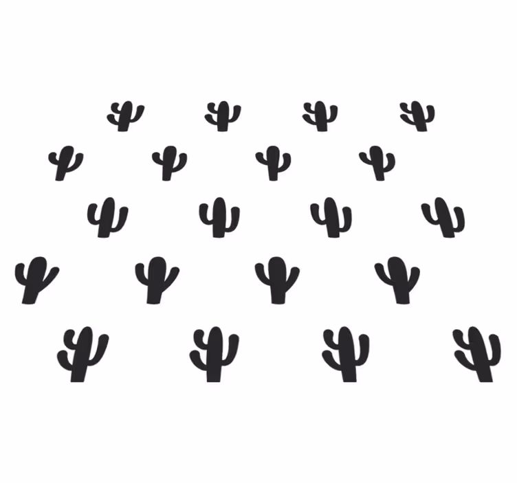 Nature vinyl carpet cactus pattern design - TenStickers