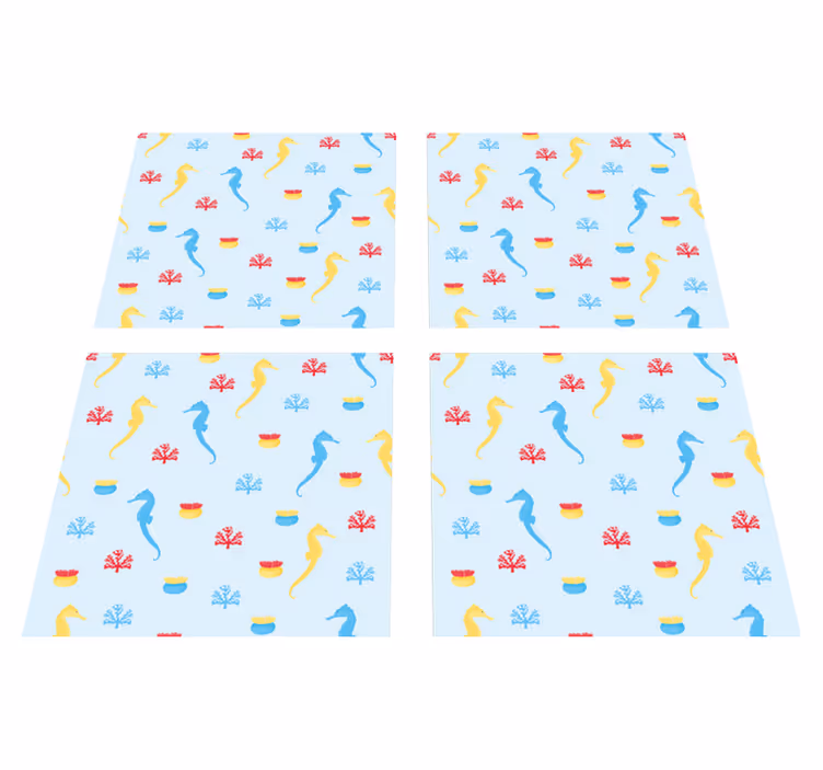 Nature vinyl carpet seahorse nature splash - TenStickers