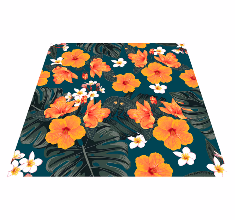Nature vinyl carpet exotic bloom design - TenStickers