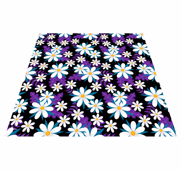 Nature vinyl carpet colorful floral design - TenStickers