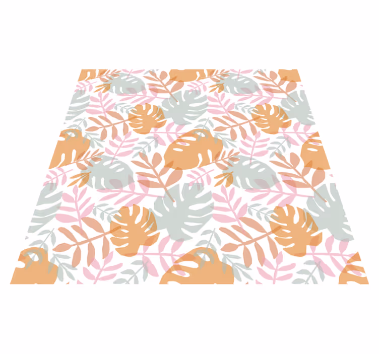 Nature vinyl carpet with lush leaf design - TenStickers