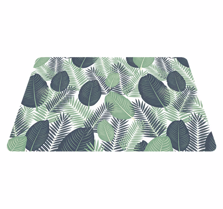 Jungle green vegetation floral vinyl carpet - TenStickers