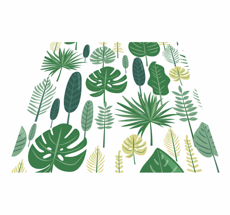 Monstera floral vinyl carpet - TenStickers