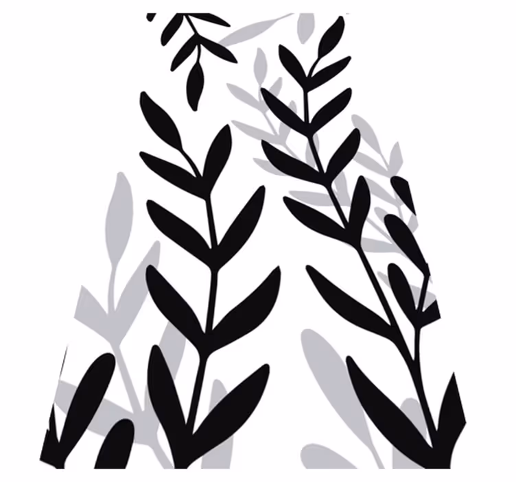 Floral vinyl carpet translucent plant sheet - TenStickers