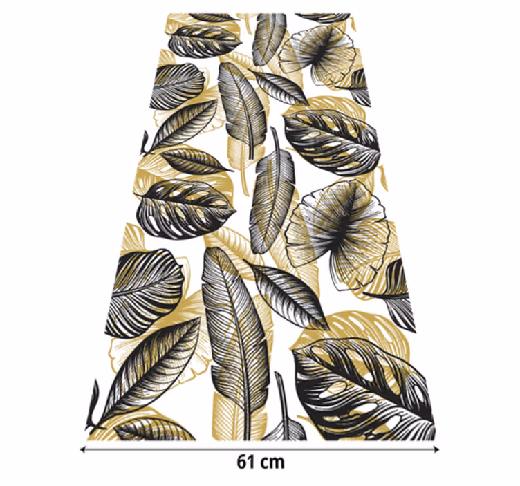 Floral vinyl carpet elegant tropical plants - TenStickers