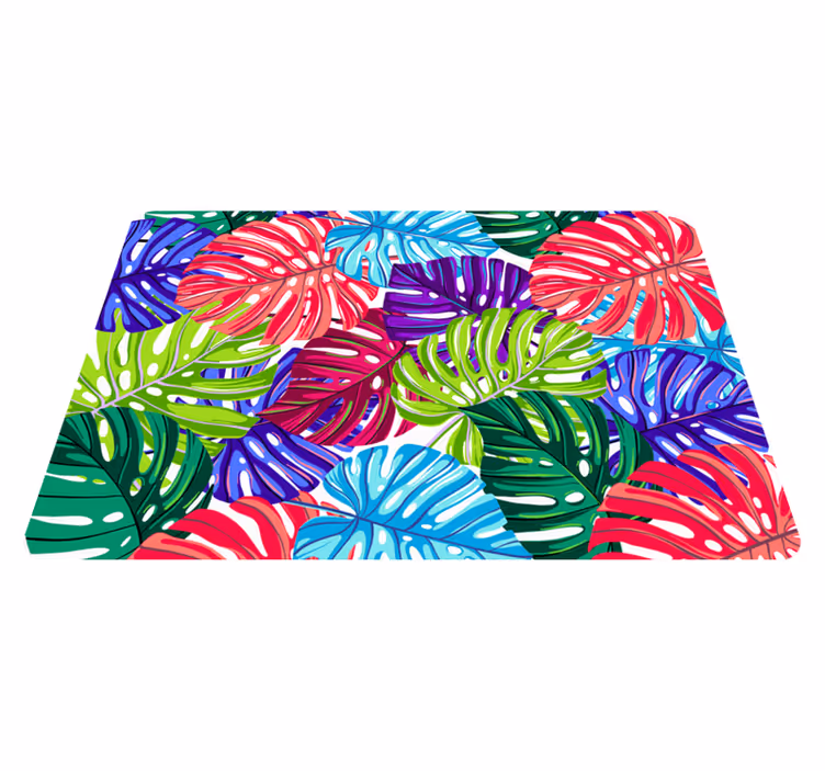 Monstera tropical floral vinyl carpet - TenStickers