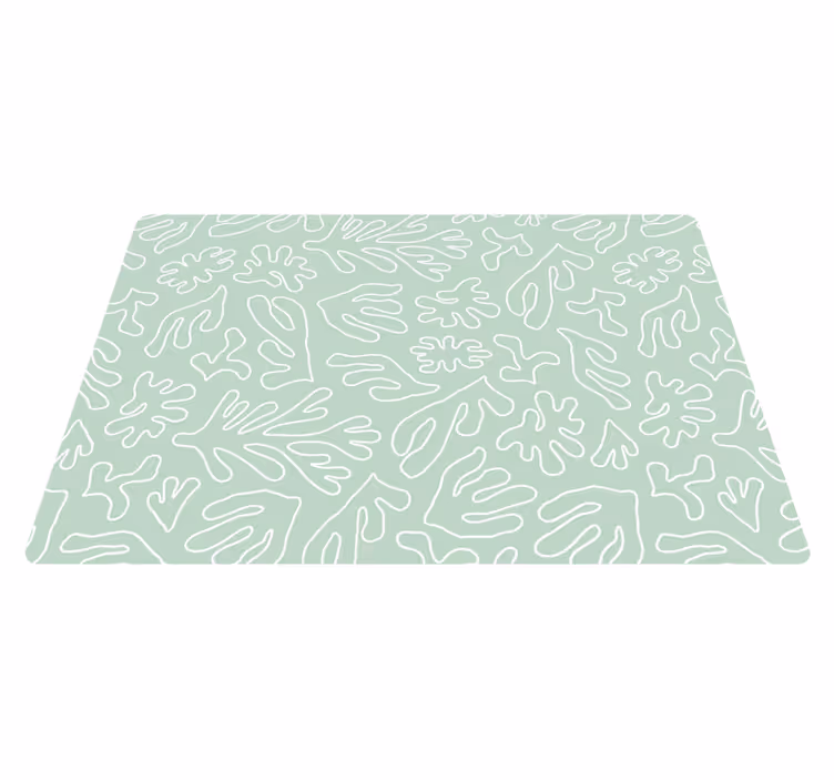 Green think seaweed floral vinyl carpet - TenStickers