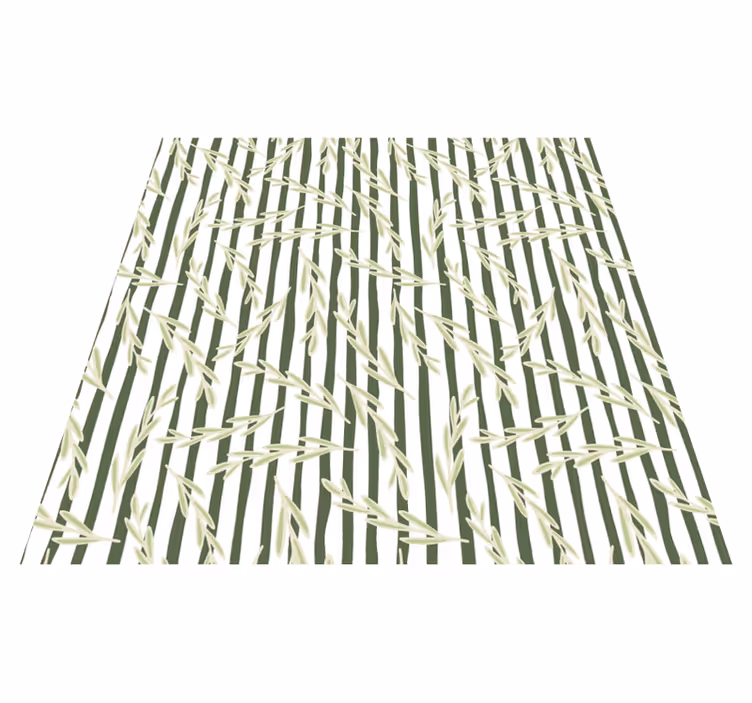 Floral vinyl carpet with delicate leaf patterns - TenStickers