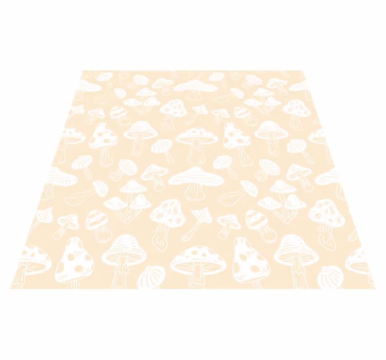 Floral vinyl carpet with beige mushroom designs - TenStickers