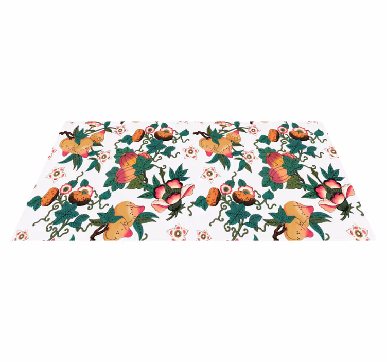 Multicolor floral summer print floral vinyl carpet - TenStickers