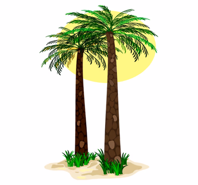 Tropical palm trees floral vinyl carpet - TenStickers