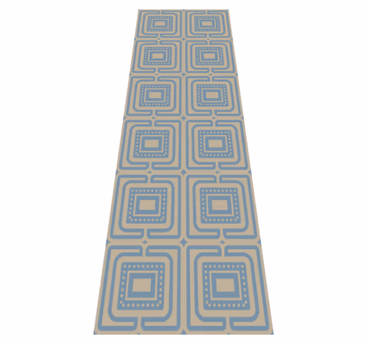 Bedroom vinyl carpet in bronze and dark blue squares - TenStickers