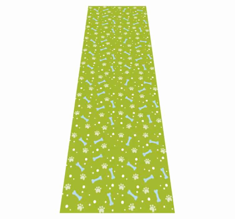 Bedroom vinyl carpet with stunning blue and green paws - TenStickers