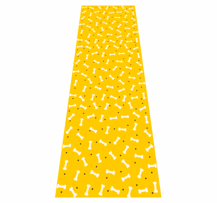 Bedroom vinyl carpet with cute yellow dog bone - TenStickers