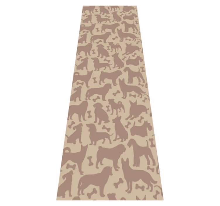Bedroom vinyl carpet with incredible seamless dog design - TenStickers