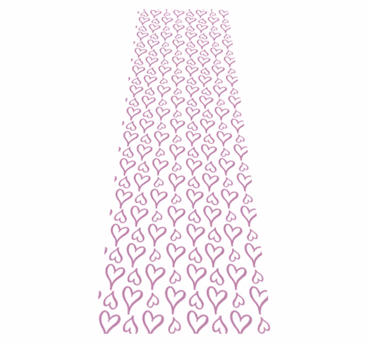 Bedroom vinyl carpet with pink heart illustrations - TenStickers