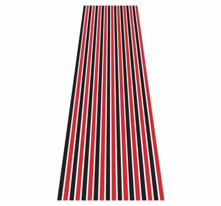 Bedroom vinyl carpet with black and red stripes - TenStickers