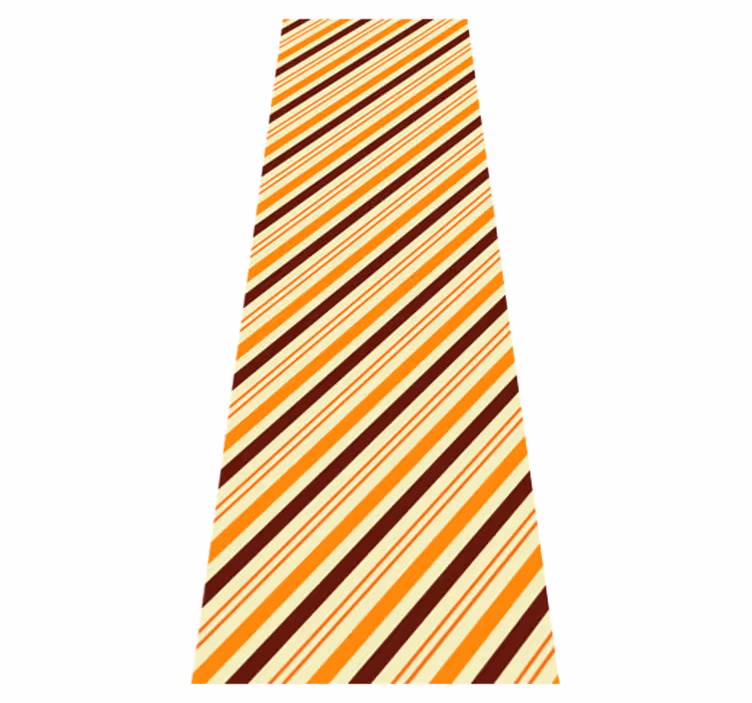 Bedroom vinyl carpet in retro orange and brown pattern - TenStickers
