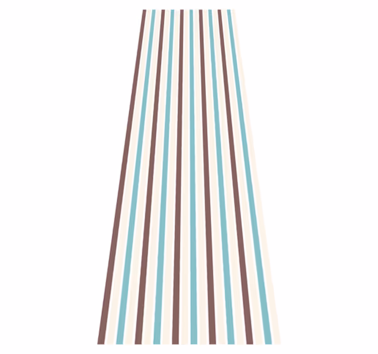Bedroom vinyl carpet with retro blue and white design - TenStickers