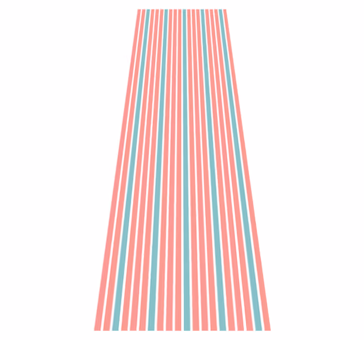 Bedroom vinyl carpet in retro blue and pink pattern - TenStickers