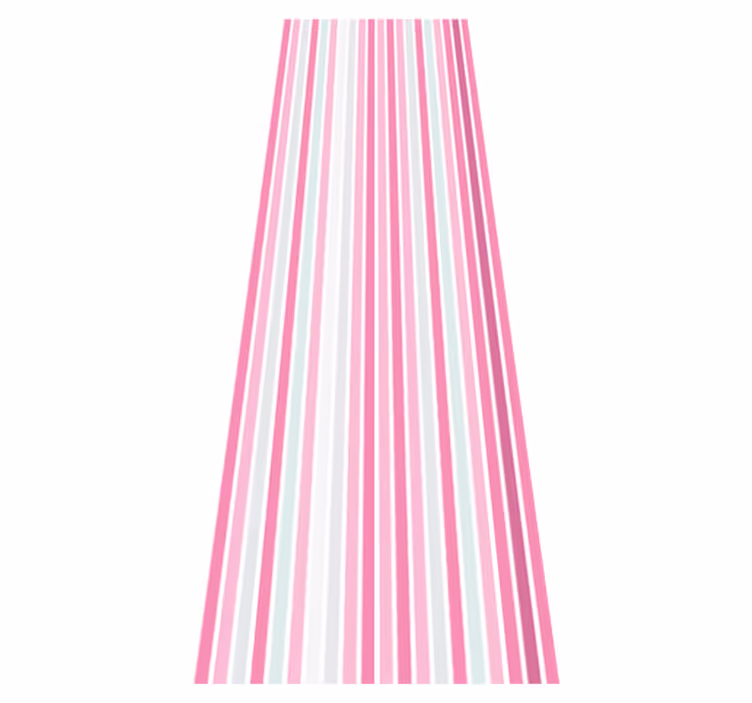 Bedroom vinyl carpet in vertical pink and white pattern - TenStickers