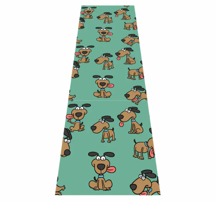 Funny dog cartoon style bedroom vinyl carpet - TenStickers