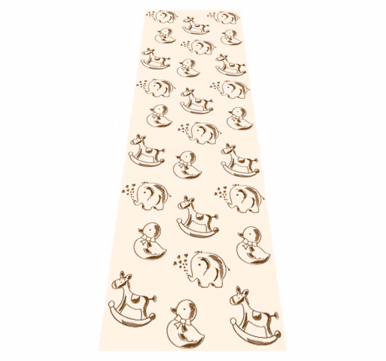 Cute design elephant duck and horse bedroom vinyl carpet - TenStickers