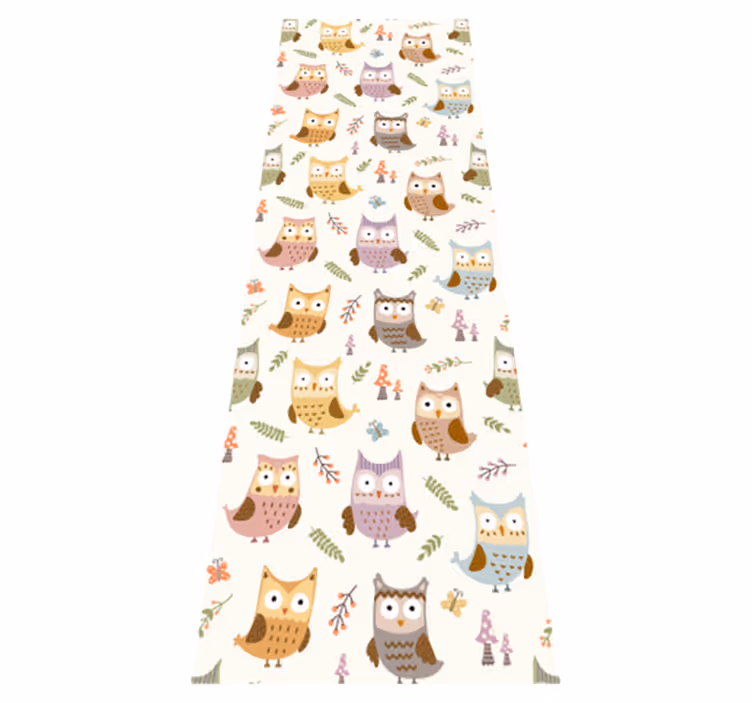 Bedroom vinyl carpet with cute profession owls - TenStickers