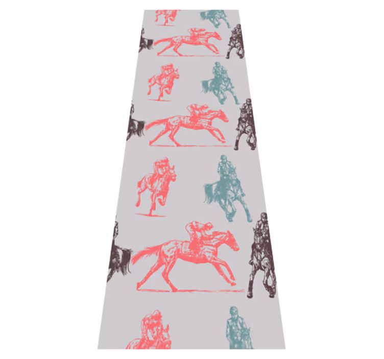 Bedroom vinyl carpet in multicolored horse design - TenStickers