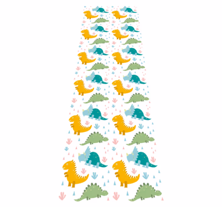 Bedroom vinyl carpet with charming dinosaur design - TenStickers