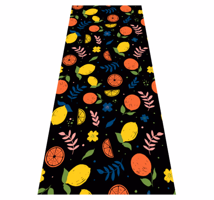 Citrus fruits with leaves bedroom vinyl carpet - TenStickers
