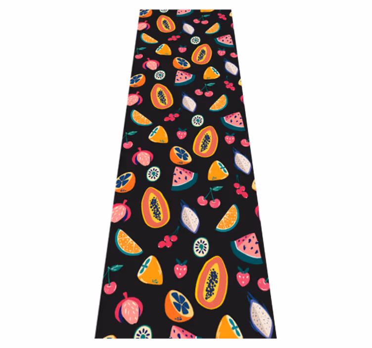 Bedroom vinyl carpet with multicolored fruits design - TenStickers