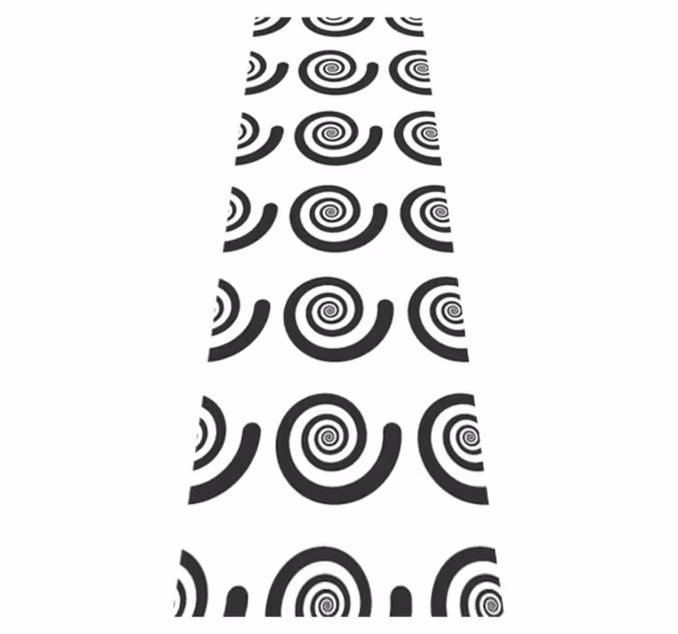 Bedroom vinyl carpet black and white spiral design - TenStickers
