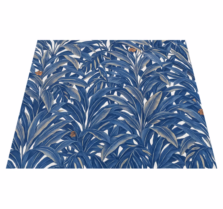 Lush indigo jungle bedroom vinyl carpet - TenStickers