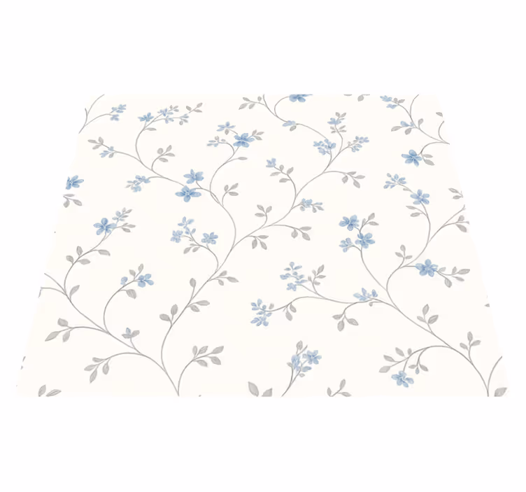 Bedroom vinyl carpet classic blue meadow trail - TenStickers