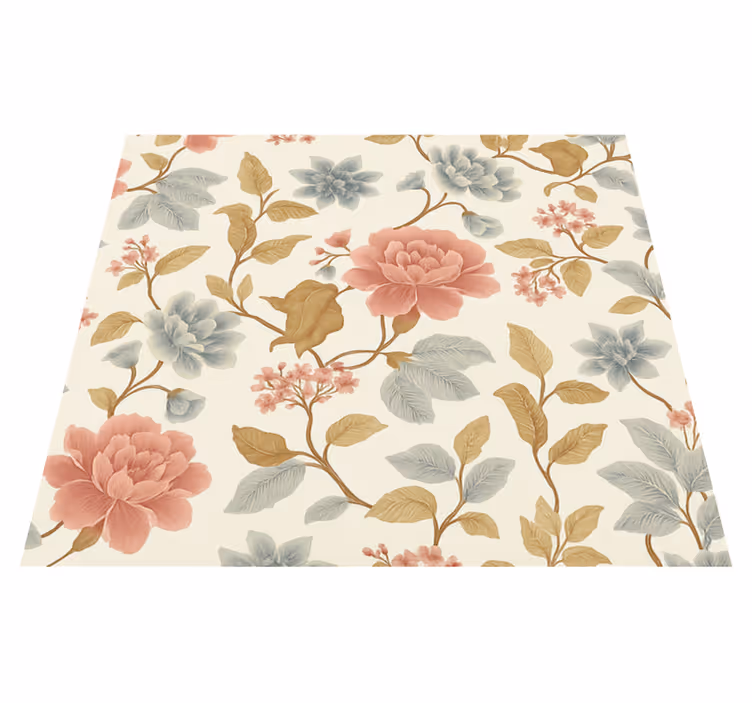 Romantic floral bedroom vinyl carpet - TenStickers