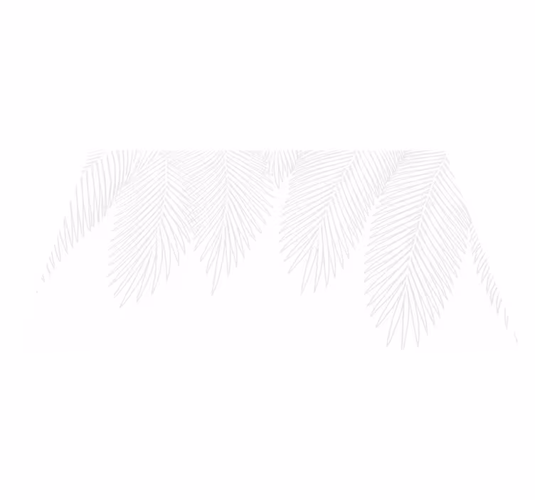 Neutral palm bedroom vinyl carpet - TenStickers