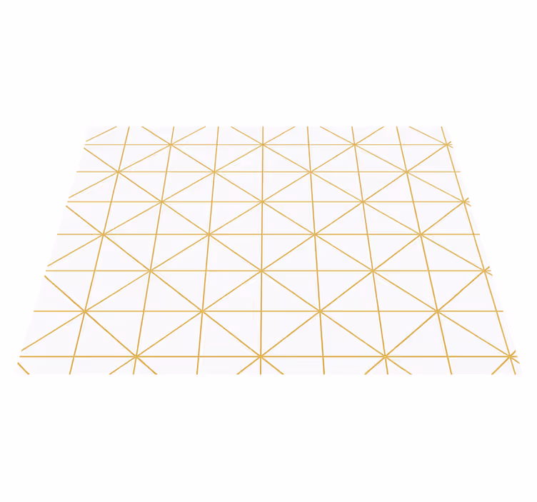 Bedroom vinyl carpet in gold geometric design - TenStickers