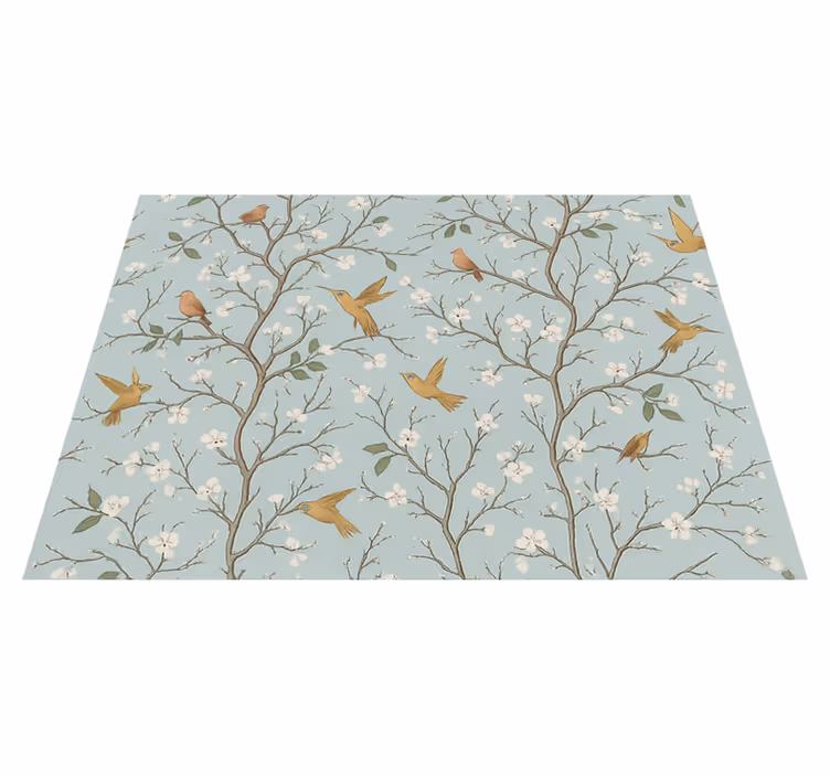 Elegant spring bedroom vinyl carpet - TenStickers