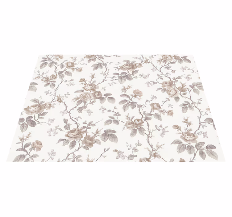 Bedroom vinyl carpet in vintage french floral - TenStickers
