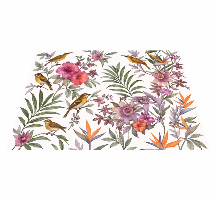 Colorful forest bedroom vinyl carpet - TenStickers