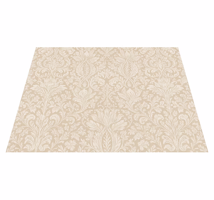Bedroom vinyl carpet in classic beige floral - TenStickers