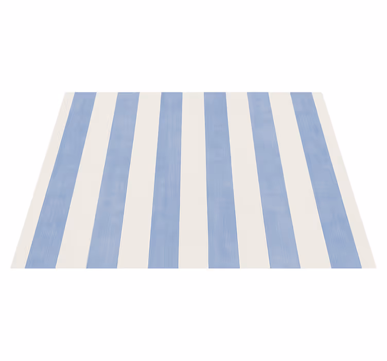 Bedroom vinyl carpet blue and white stripes - TenStickers