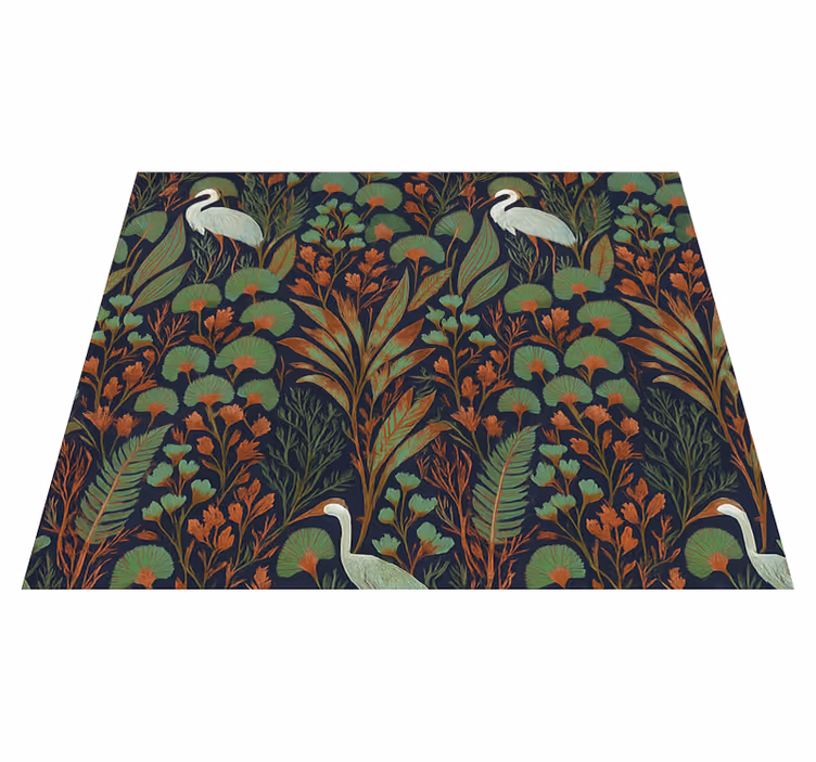Exotic asian nature bedroom vinyl carpet - TenStickers