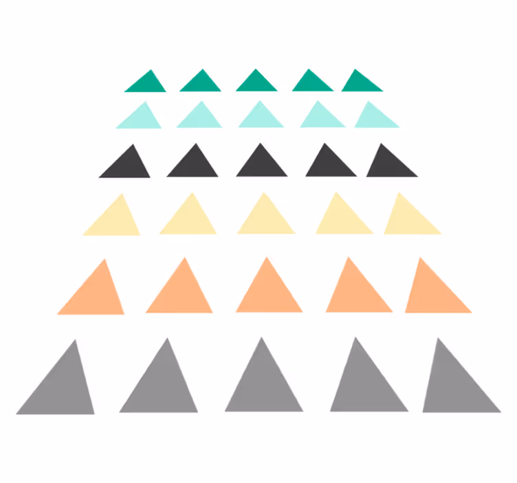 Geometric vinyl carpet pack of 30 baby triangles - TenStickers