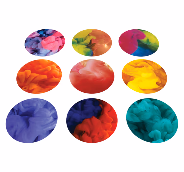 Geometric vinyl carpet color smoke sticker set - TenStickers