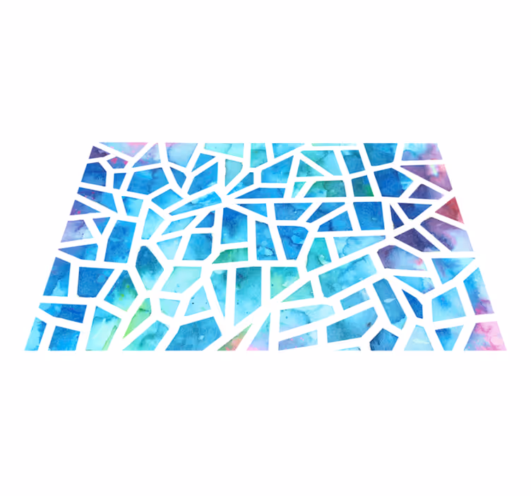 Geometric vinyl carpet watercolor triangle mosaic - TenStickers
