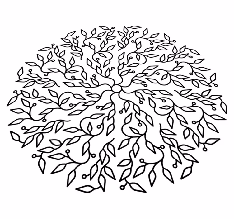 Geometric vinyl carpet tree of life design - TenStickers